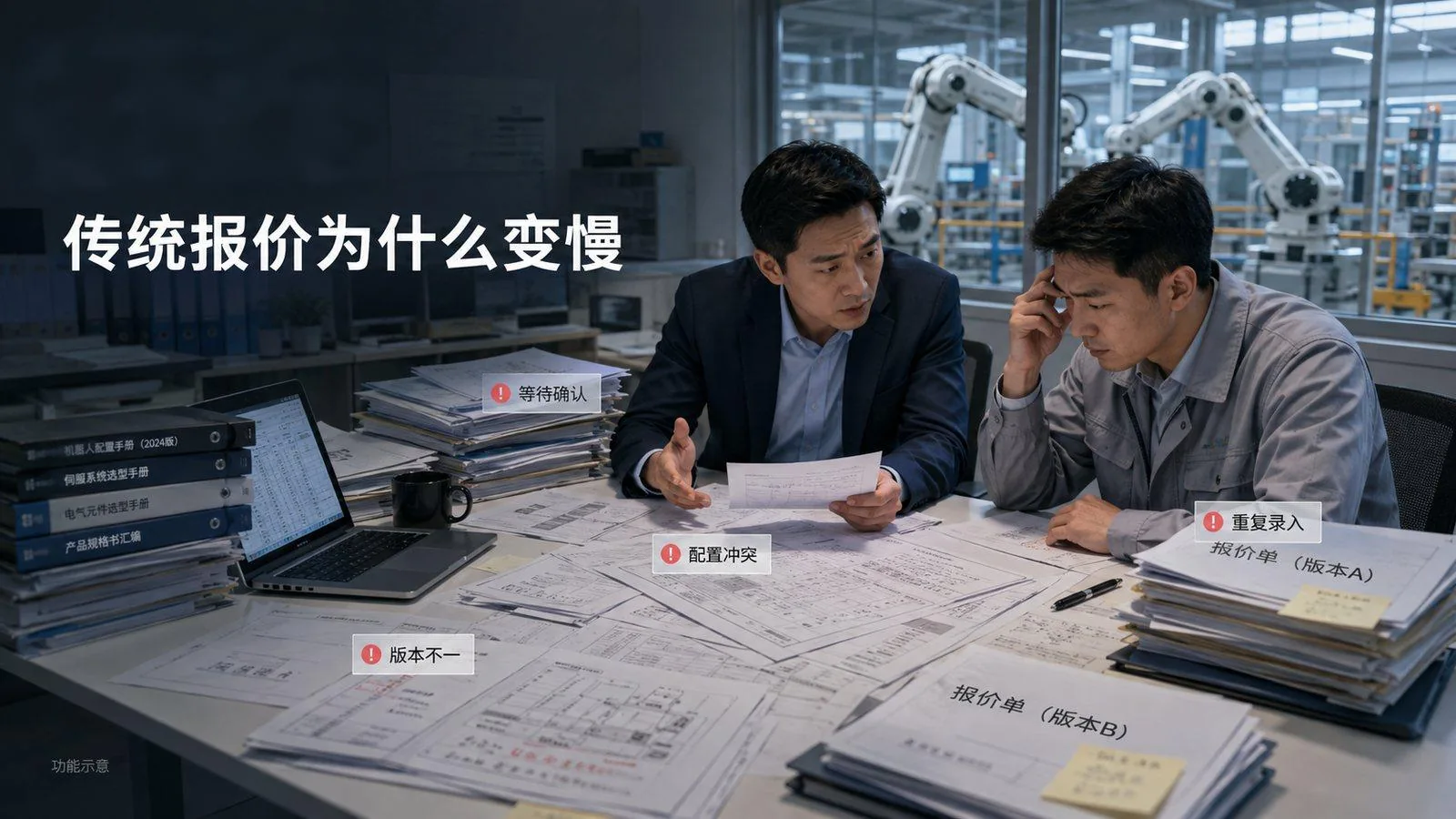 传统报价中的等待与返工