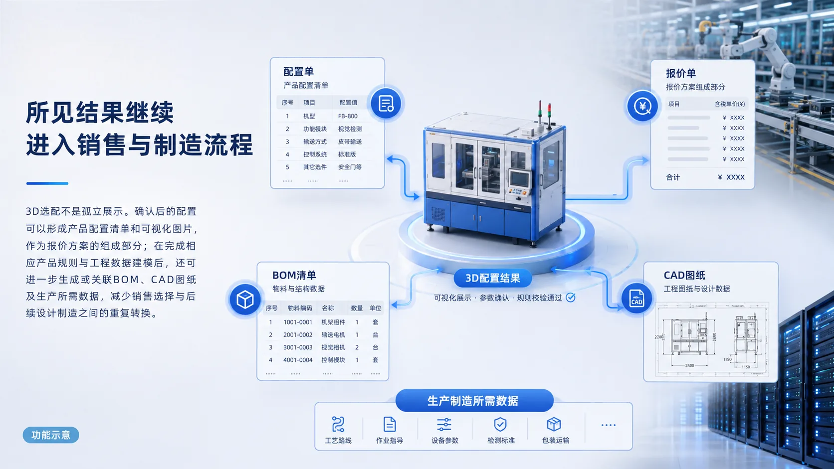 配置输出 · 功能示意