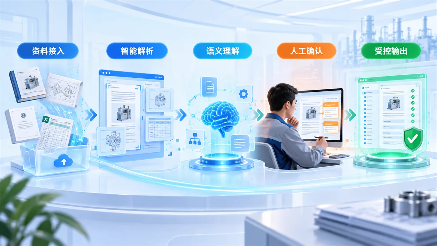 工业垂类大模型 · 文档智能闭环界面