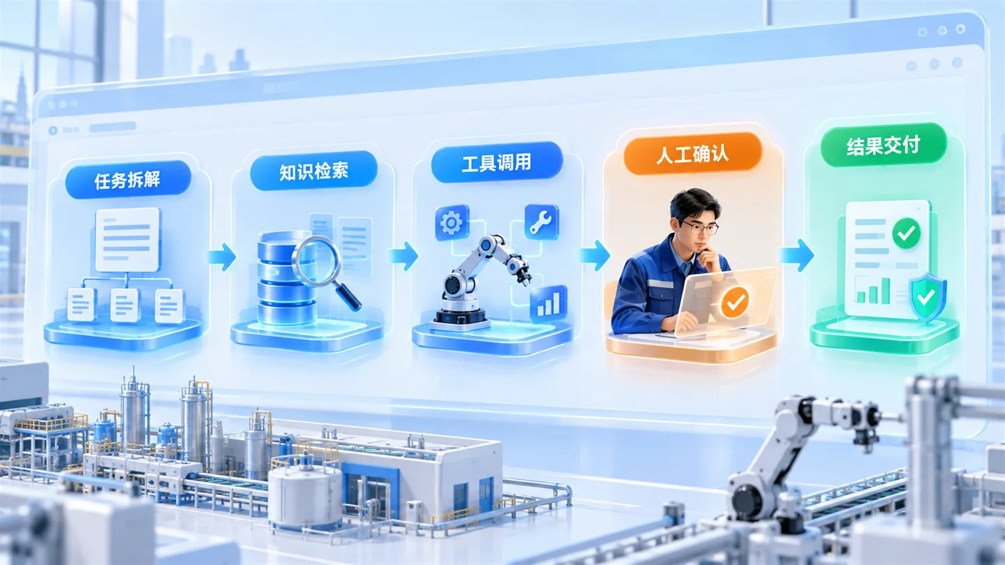 工业垂类大模型 · 智能体编排界面