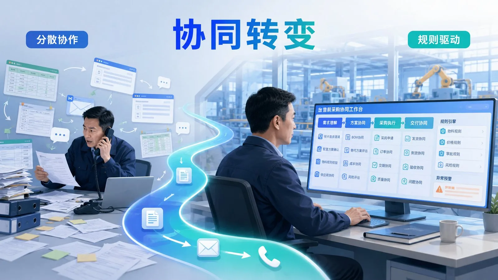 采购负责人 工作方式的前后对比